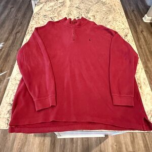 Ralph Lauren Men's Zip-Up Sweater in Rich Red